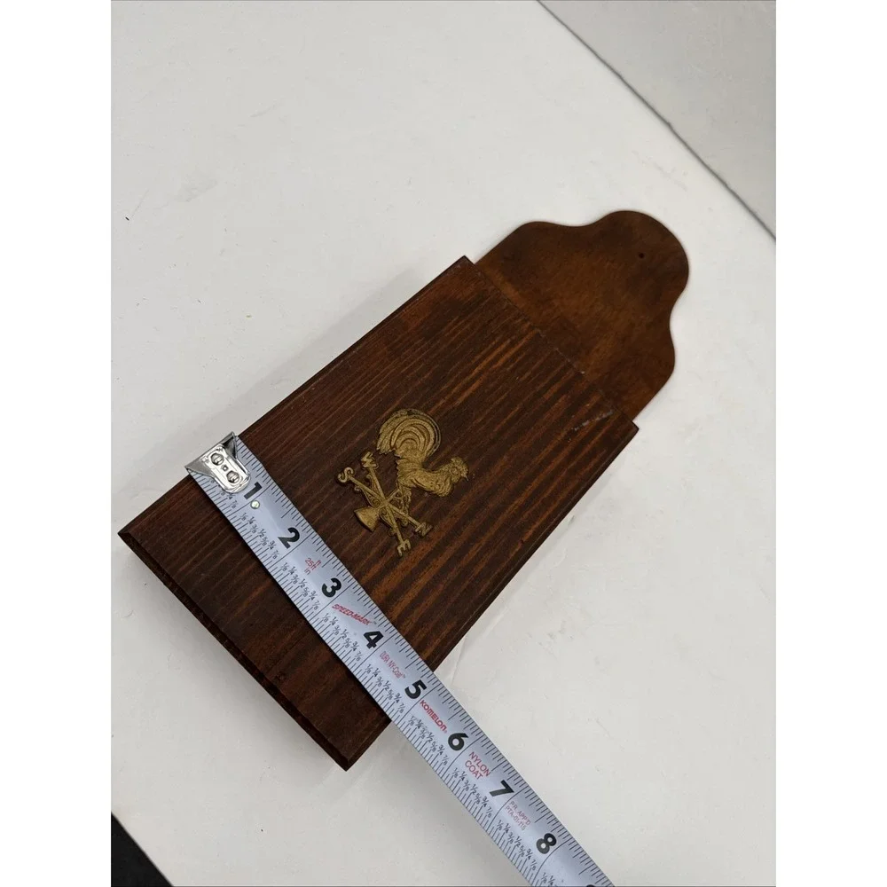 Vintage Wooden Knife Holder Rooster Wall Mount Kitchen Decor